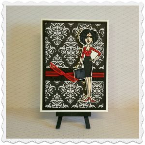 carte de souhaits thème femme d'affaires