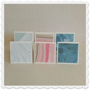 mini cartes collection marbrée